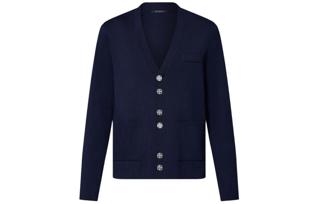 LOUIS VUITTON SS24 Pharrell Collab Navy Blue V-Neck Knit Cardigan  Sweater. 1AFIUH 圖 2