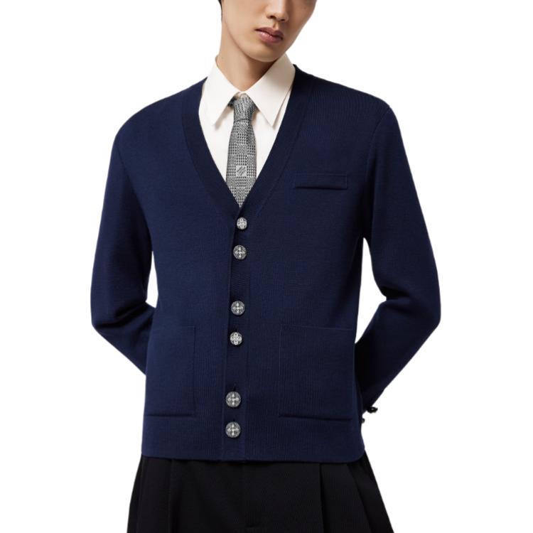 LOUIS VUITTON SS24 Pharrell Collab Navy Blue V-Neck Knit Cardigan  Sweater. 1AFIUH 圖 3