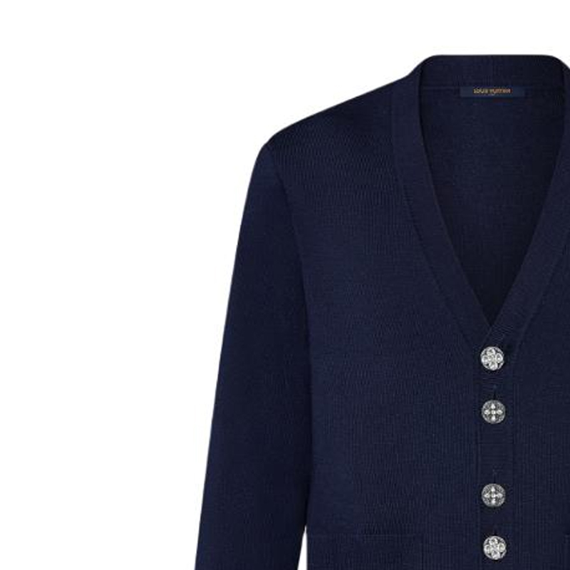LOUIS VUITTON SS24 Pharrell Collab Navy Blue V-Neck Knit Cardigan  Sweater. 1AFIUH 圖 5