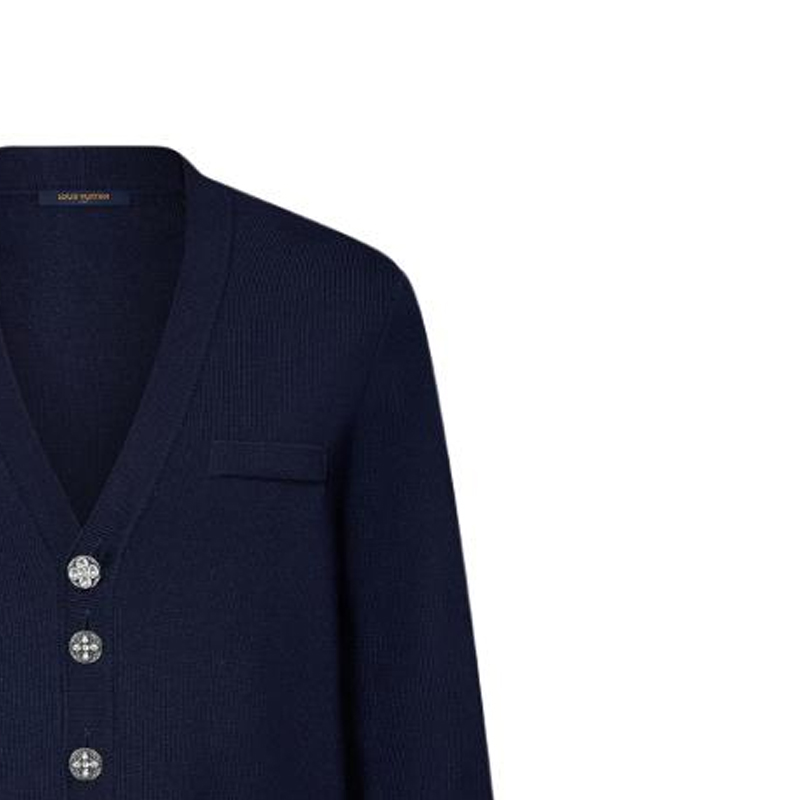 LOUIS VUITTON SS24 Pharrell Collab Navy Blue V-Neck Knit Cardigan  Sweater. 1AFIUH 圖 6