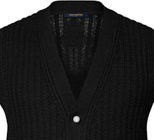 Sizing LOUIS VUITTON SS24 Pharrell Collab Solid V-Neck Casual Knit Vest Black Men’s. 1AFIVD