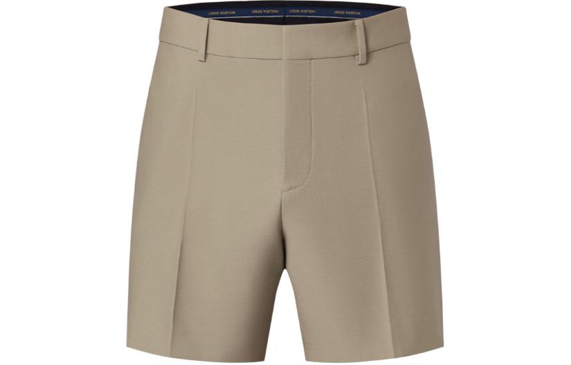 LOUIS VUITTON SS24 Pharrell Collaboration Beige Wool Slim Fit Shorts 1AFIZ0