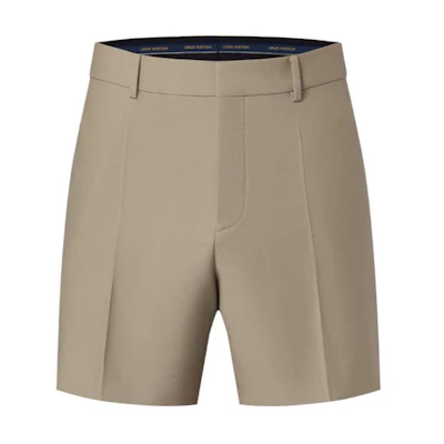 LOUIS VUITTON SS24 Pharrell Collaboration Beige Wool Slim Fit Shorts 1AFIZ0