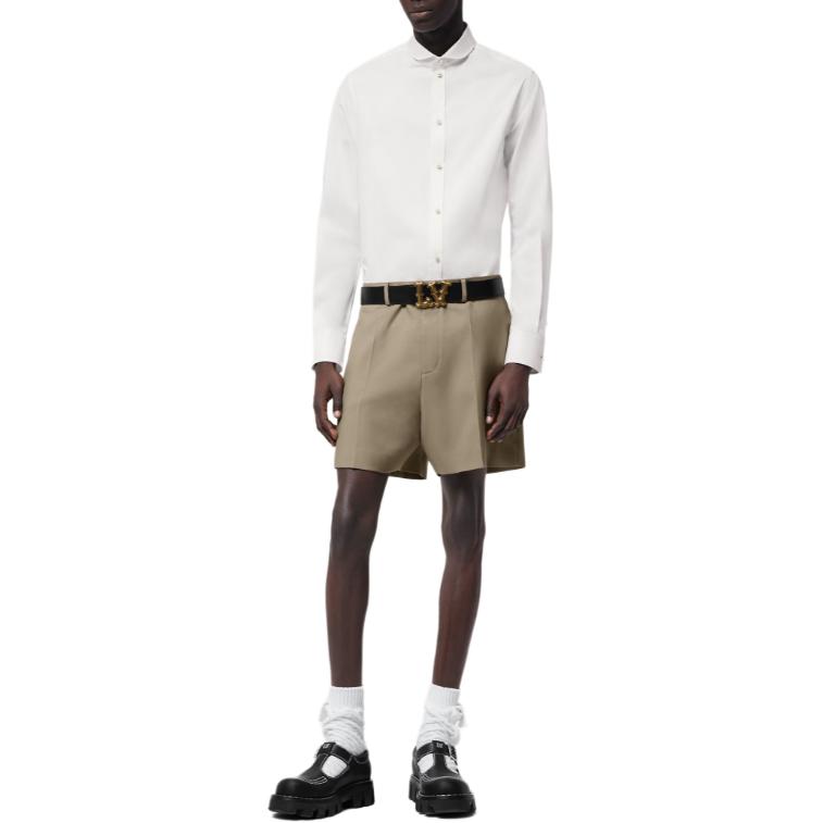 Lookbook 路易威登 SS24 Pharrell 聯名款 米色羊毛修身短褲 1AFIZ0