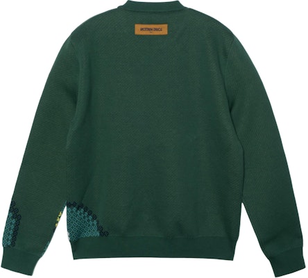 Louis Vuitton SS24 Pharrell Kolaborasi Sweatshirt Corak Jacquard Hijau. 1AFIXS Lookbook Louis Vuitton SS24 Pharrell Kolaborasi Sweatshirt Corak Jacquard Hijau. 1AFIXS