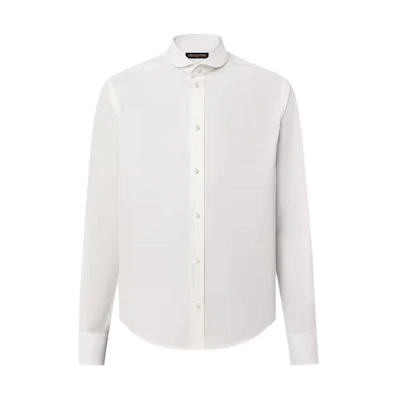 Louis Vuitton SS24 Pharrell Exclusive Beaded Button Slim Fit Shirt White Mens. 1AFJE4