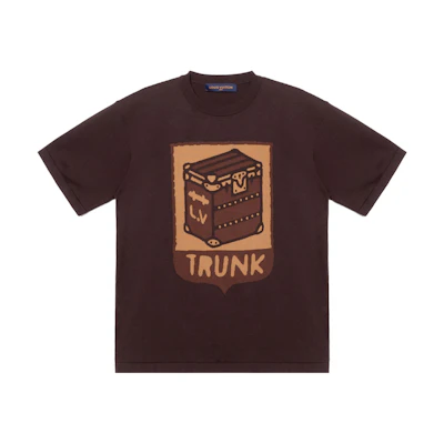 LOUIS VUITTON SS24 Pharrell Letter Cartoon Print Loose Fit Tee Brown 1AFIWW