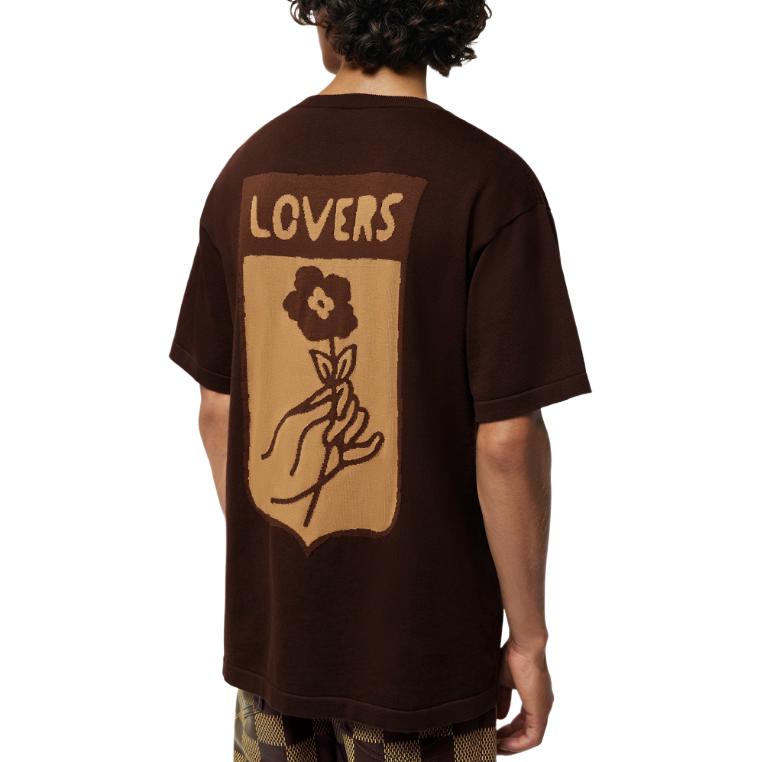 Sizing 路易威登 SS24 Pharrell 字母卡通印花寬版T恤 棕色 1AFIWW