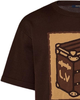 루이비통 SS24 퍼렐 레터 카툰 프린트 루즈핏 티 브라운 1AFIWW Cheap 루이비통 SS24 퍼렐 레터 카툰 프린트 루즈핏 티 브라운 1AFIWW