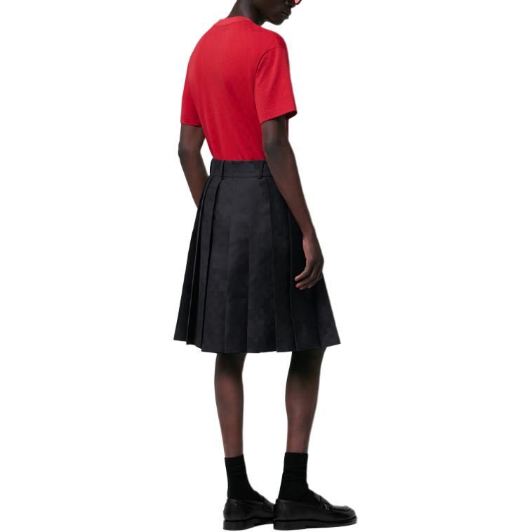 Shop 루이 비통 SS24 퍼렐 로고 자수 레드 반팔 티셔츠 남성. 1AFJED