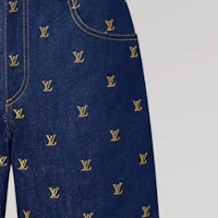 Details for ルイヴィトン SS24 ファレル x デニム刺繍ショーツ ブルー メンズウェア 1AFIAJ