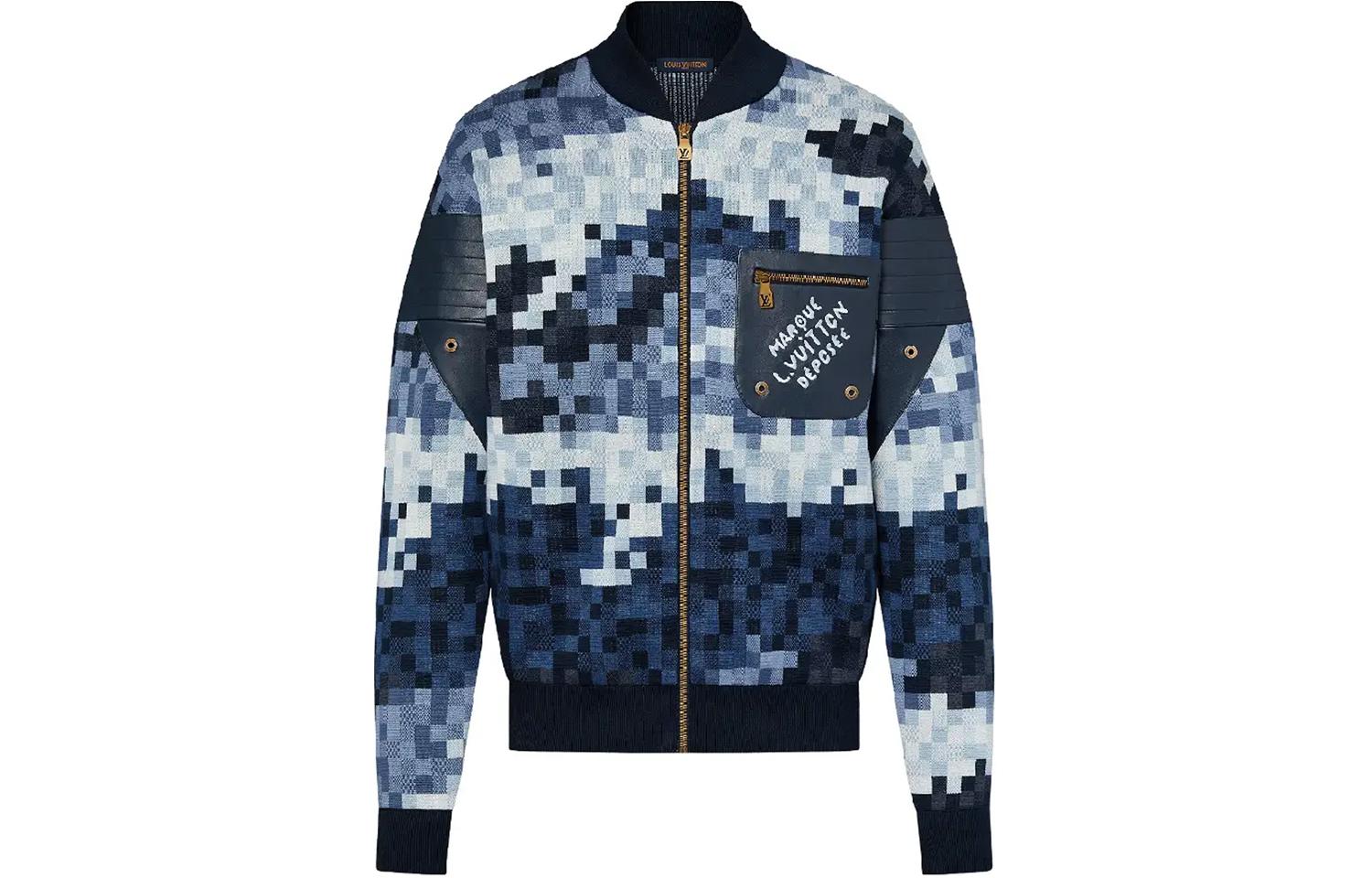Louis Vuitton SS24 Pixel Monogram Baseball Jacket Multicolor Outerwear 1AFIW7