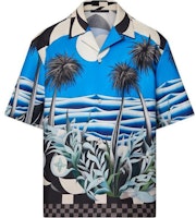 LOUIS VUITTON SS24 Scenic Print Blue Oversized Short-Sleeve Shirt for Men 1AFQYH LOUIS VUITTON SS24 Scenic Print Blue Oversized Short-Sleeve Shirt for Men 1AFQYH