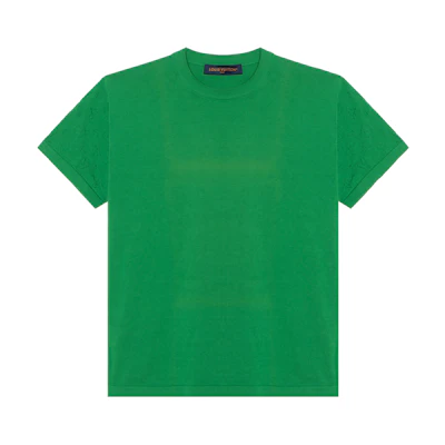 LOUIS VUITTON SS24 Solid Color Crew Neck Casual T-Shirt Green 1AFIU3