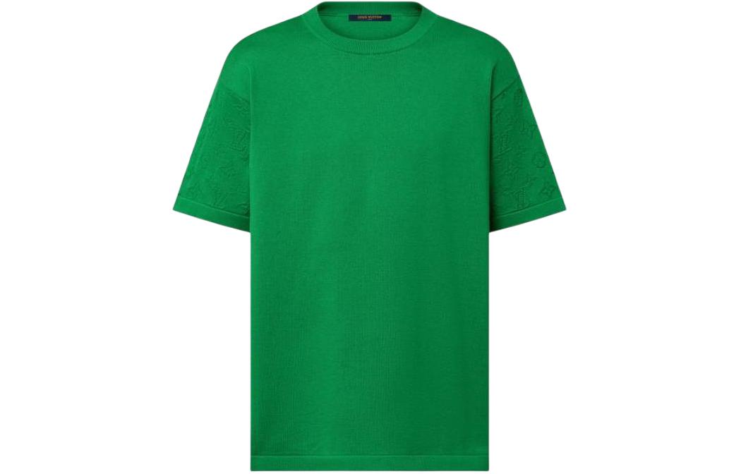 Order 路易威登 SS24 素色圓領休閒T恤 綠色 1AFIU3