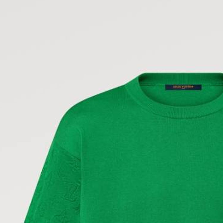 Sizing 路易威登 SS24 素色圓領休閒T恤 綠色 1AFIU3