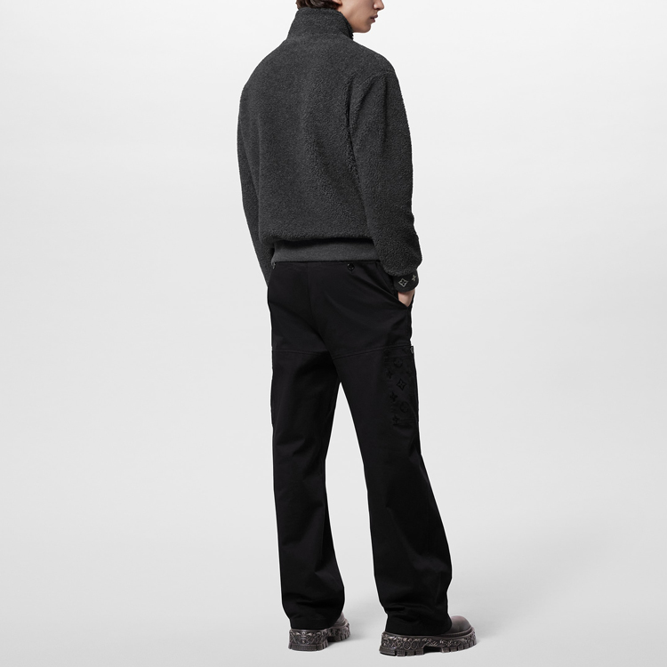 Purchase Pantalones Cargo Negros Rectos Louis Vuitton SS24 Hombre Twill Sólido Talle Medio 1AFATD