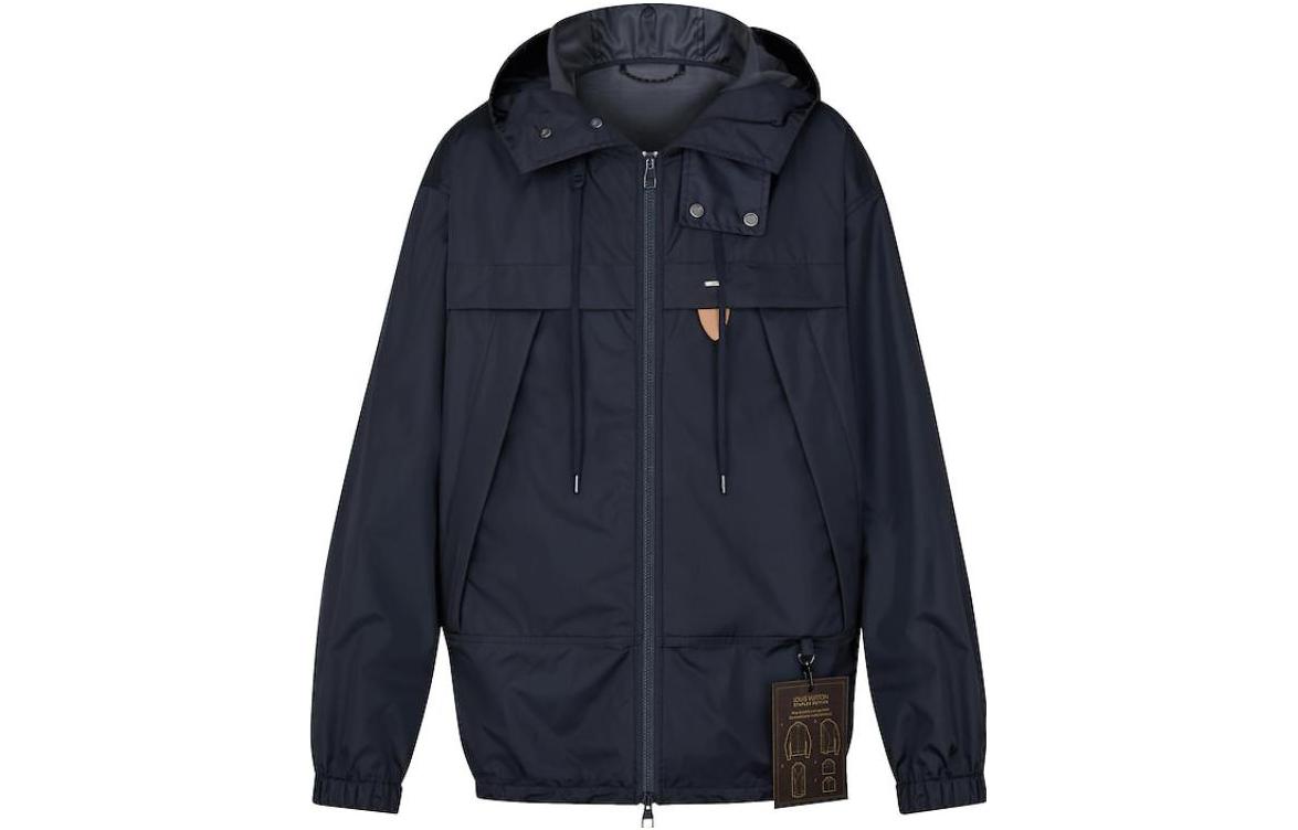 Louis Vuitton SS24 Solid Zip Hoodie Jacket Navy Blue 1A5CWF