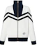 Buy LOUIS VUITTON SS24 Jaket High-Neck Garis Putih Pria dengan Ritsleting 1AFQP