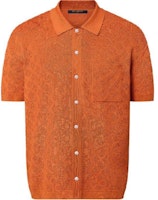 LOUIS VUITTON SS24 Textured Orange Short-Sleeve Button-Up Shirt for Men 1AFQSX LOUIS VUITTON SS24 Textured Orange Short-Sleeve Button-Up Shirt for Men 1AFQSX