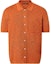 Buy 루이 비통 SS24 오렌지 텍스처 남성 반팔 버튼업 셔츠 1AFQSX