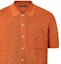Sizing 루이 비통 SS24 오렌지 텍스처 남성 반팔 버튼업 셔츠 1AFQSX