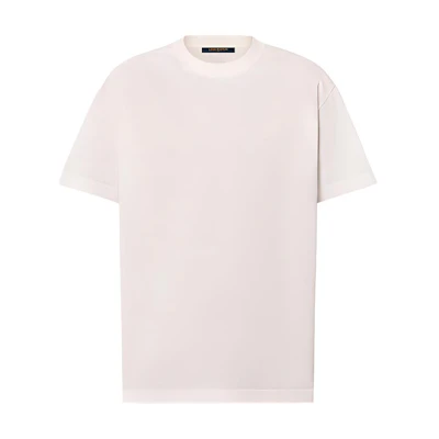 LOUIS VUITTON SS24 White Logo Crewneck Short-Sleeve T-Shirt for Men. 1AFRAC