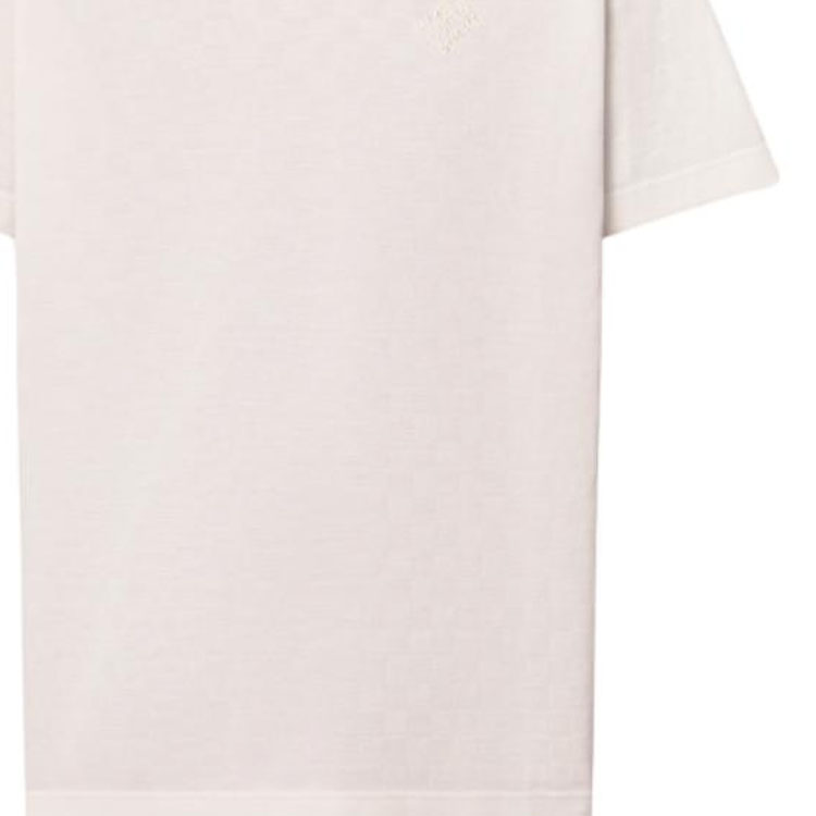 LOUIS VUITTON SS24 White Logo Crewneck Short-Sleeve T-Shirt for Men. 1AFRAC 圖 7