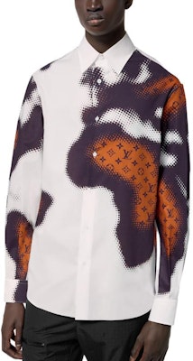 ルイ・ヴィトン SS24 メンズ 白ロゴプリント 長袖シャツ ボタンアップトップス。 1AFAWL Details for ルイ・ヴィトン SS24 メンズ 白ロゴプリント 長袖シャツ ボタンアップトップス。 1AFAWL