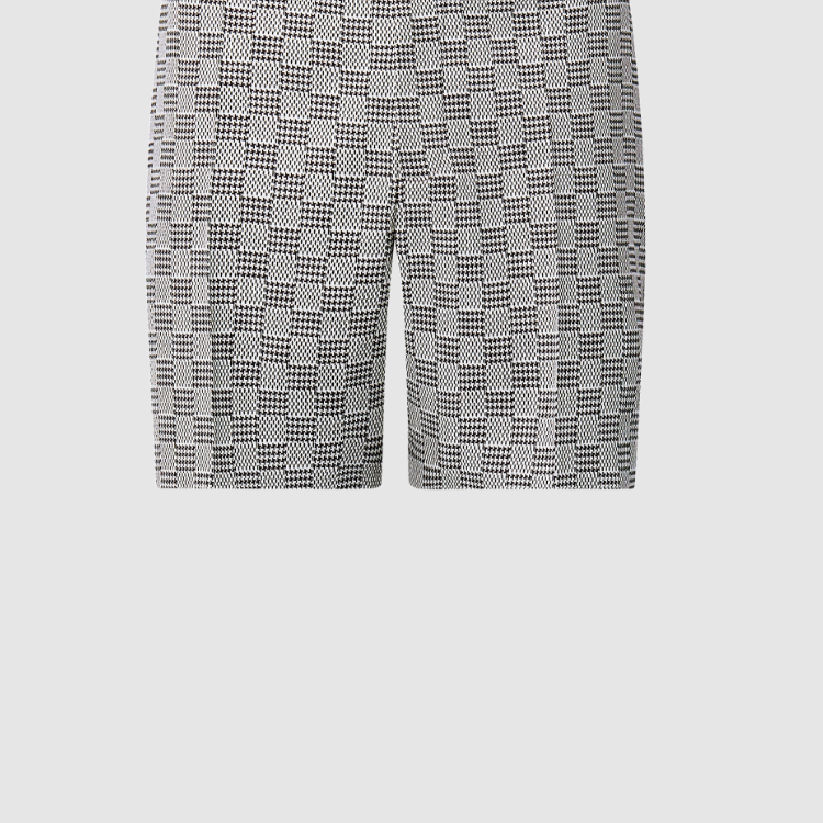 Shop Louis Vuitton SS24 x Pharrell Patchwork Houndstooth Slim Fit Shorts Multicolor Men. 1AFIZ7