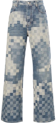 路易威登 SS24 x Pharrell 蘇格蘭紋寬鬆直筒牛仔褲 藍色 男款 1AFIA7 Buy 路易威登 SS24 x Pharrell 蘇格蘭紋寬鬆直筒牛仔褲 藍色 男款 1AFIA7