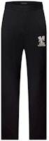 LOUIS VUITTON SS24 x Tyler Logo Floral Embroidered Knit Joggers Black Mens 1AFRDR LOUIS VUITTON SS24 x Tyler Logo Floral Embroidered Knit Joggers Black Mens 1AFRDR