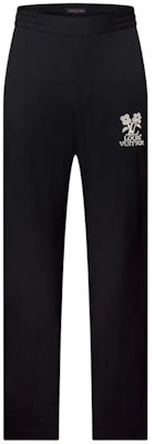 루이 비통 SS24 x 타일러 로고 플로럴 자수 니트 조거 팬츠 블랙 남성용 1AFRDR Buy 루이 비통 SS24 x 타일러 로고 플로럴 자수 니트 조거 팬츠 블랙 남성용 1AFRDR