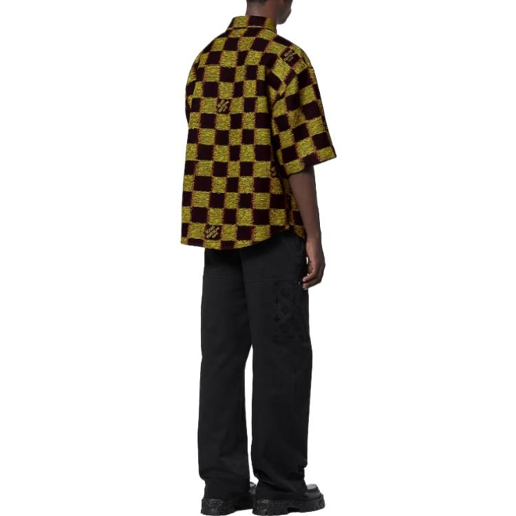 LOUIS VUITTON SS24 Yellow Logo Print Short Sleeve Button-Up Shirt . 1AFAW9 圖 4