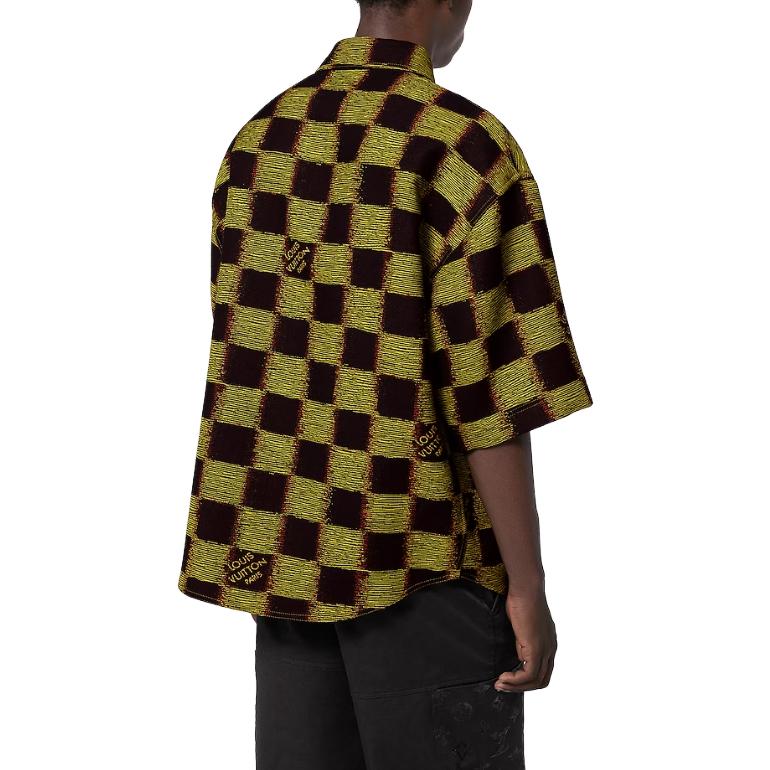 LOUIS VUITTON SS24 Yellow Logo Print Short Sleeve Button-Up Shirt . 1AFAW9 圖 5