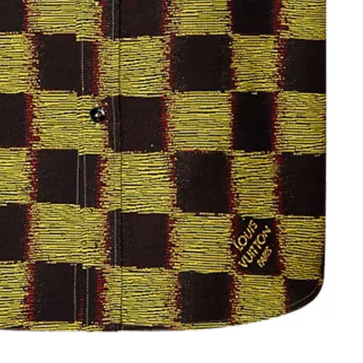 LOUIS VUITTON SS24 Yellow Logo Print Short Sleeve Button-Up Shirt . 1AFAW9 圖 6
