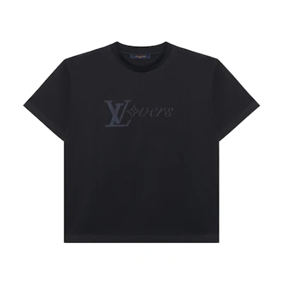 LOUIS VUITTON SS25 Logo Crewneck T-Shirt Black 1AGTSB
