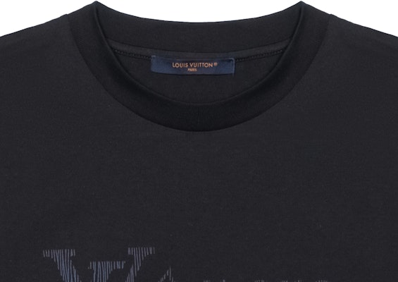 LOUIS VUITTON SS25 Kaos Crewneck Logo Hitam 1AGTSB 1