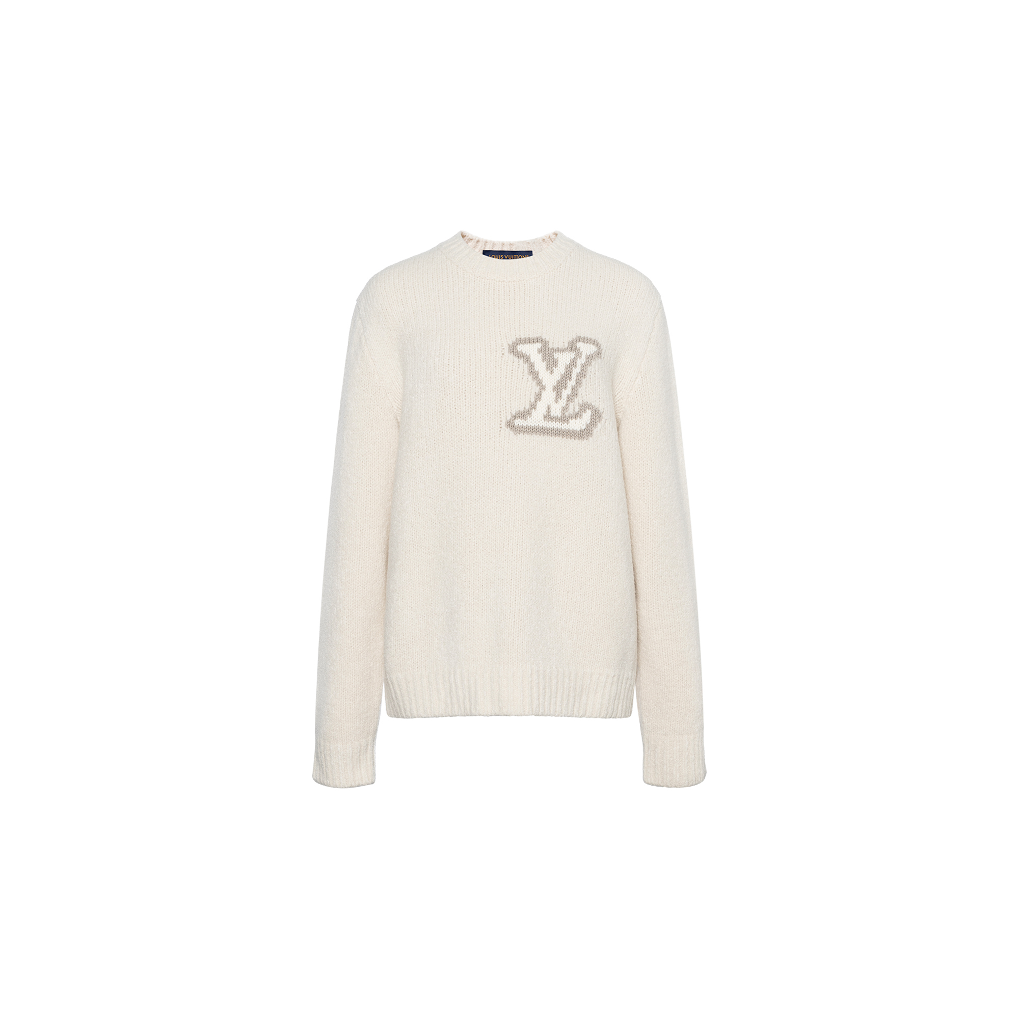 LOUIS VUITTON SS25  Spring Summer Monogram Pullover Sweater White. 1AHEC0