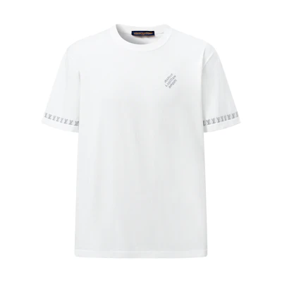 LOUIS VUITTON SS25 Alphabet Print Loose Fit White Tee 1AFQS9
