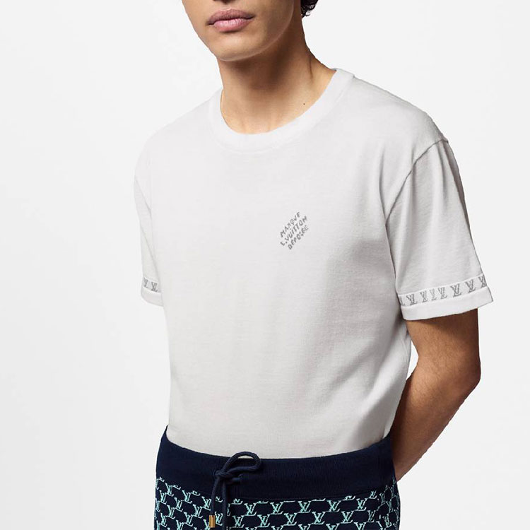 Details for LOUIS VUITTON SS25 Alphabet Print Loose Fit White Tee 1AFQS9
