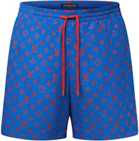 LOUIS VUITTON SS25 Blue Monogram Elastic Waist Drawstring Beach Shorts Men’s 1AHVZN LOUIS VUITTON SS25 Blue Monogram Elastic Waist Drawstring Beach Shorts Men’s 1AHVZN