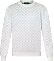 Louis Vuitton SS25 Geometric Crewneck Long-Sleeve Sweatshirt White 1AGTL5 Louis Vuitton SS25 Geometric Crewneck Long-Sleeve Sweatshirt White 1AGTL5