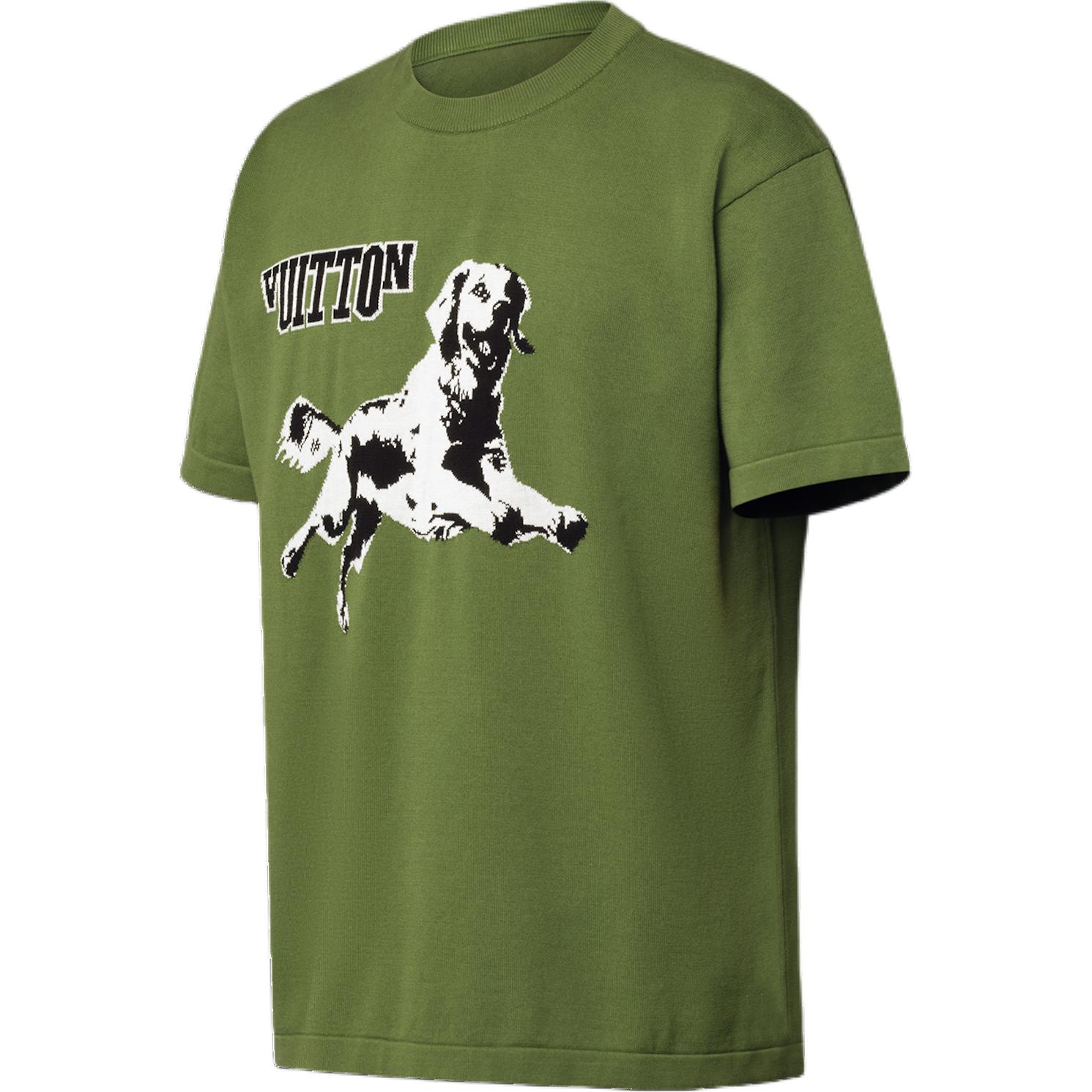 LOUIS VUITTON SS25 Green Cotton Crewneck T-Shirt Standard Fit Short Sleeve 1AGJS6 圖 4