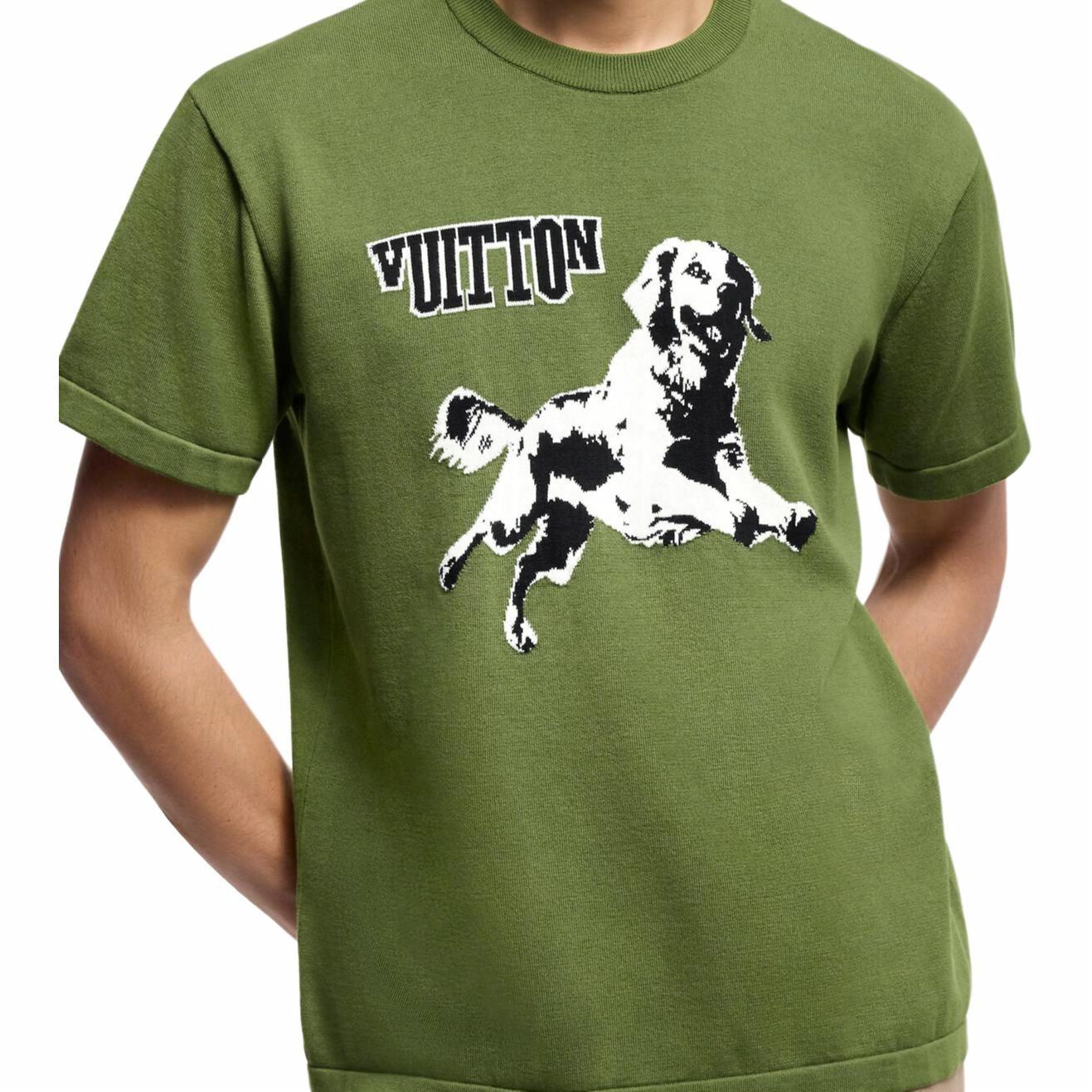 LOUIS VUITTON SS25 Green Cotton Crewneck T-Shirt Standard Fit 1AGJS7 圖 8