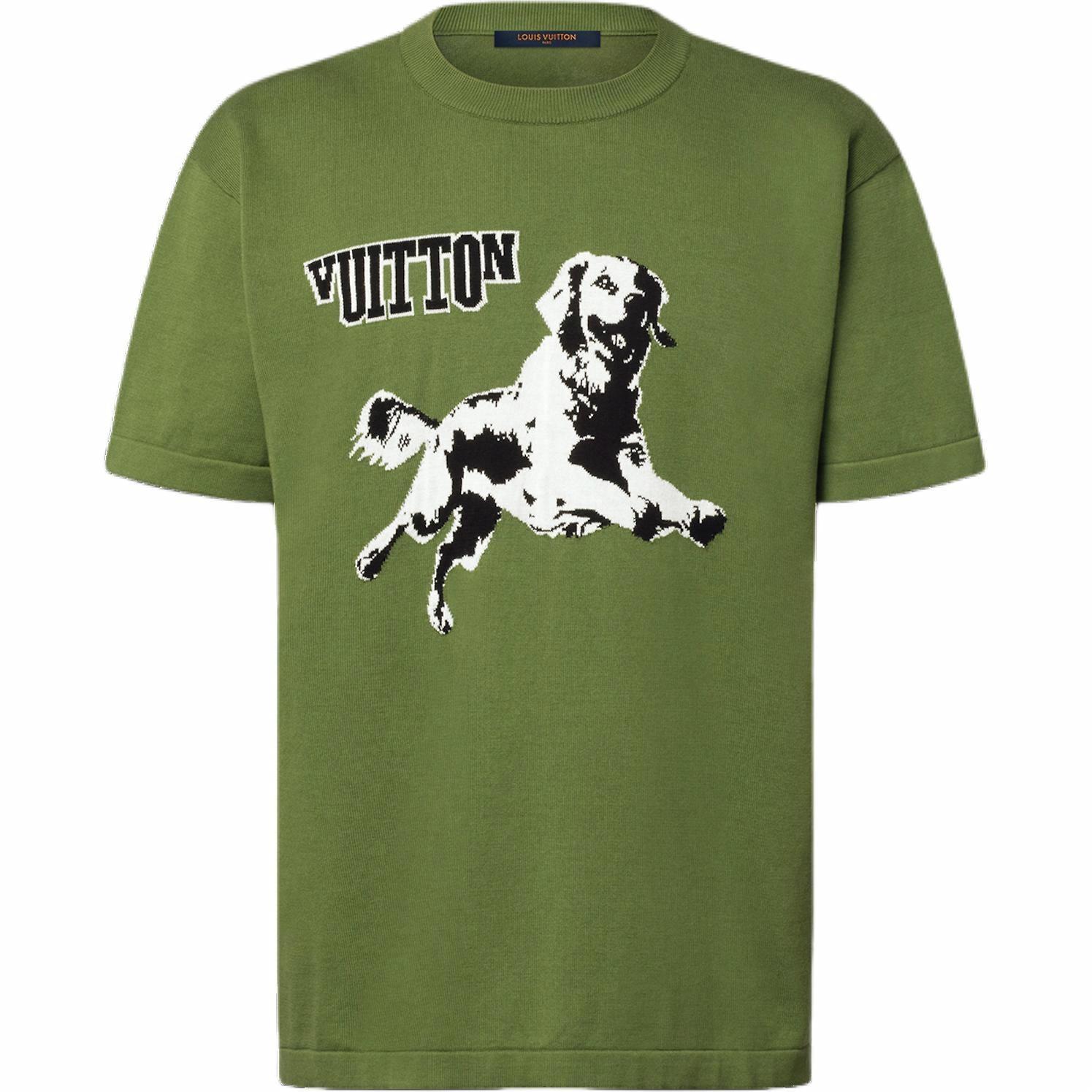 LOUIS VUITTON SS25 Green Crewneck Cotton T-Shirt Standard Fit 1AGJS3 圖 2