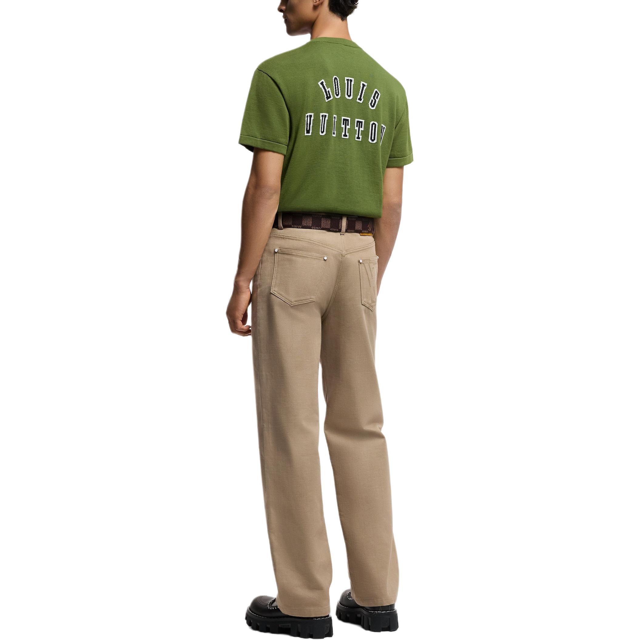 LOUIS VUITTON SS25 Green Crewneck Cotton T-Shirt Standard Fit 1AGJS3 圖 7