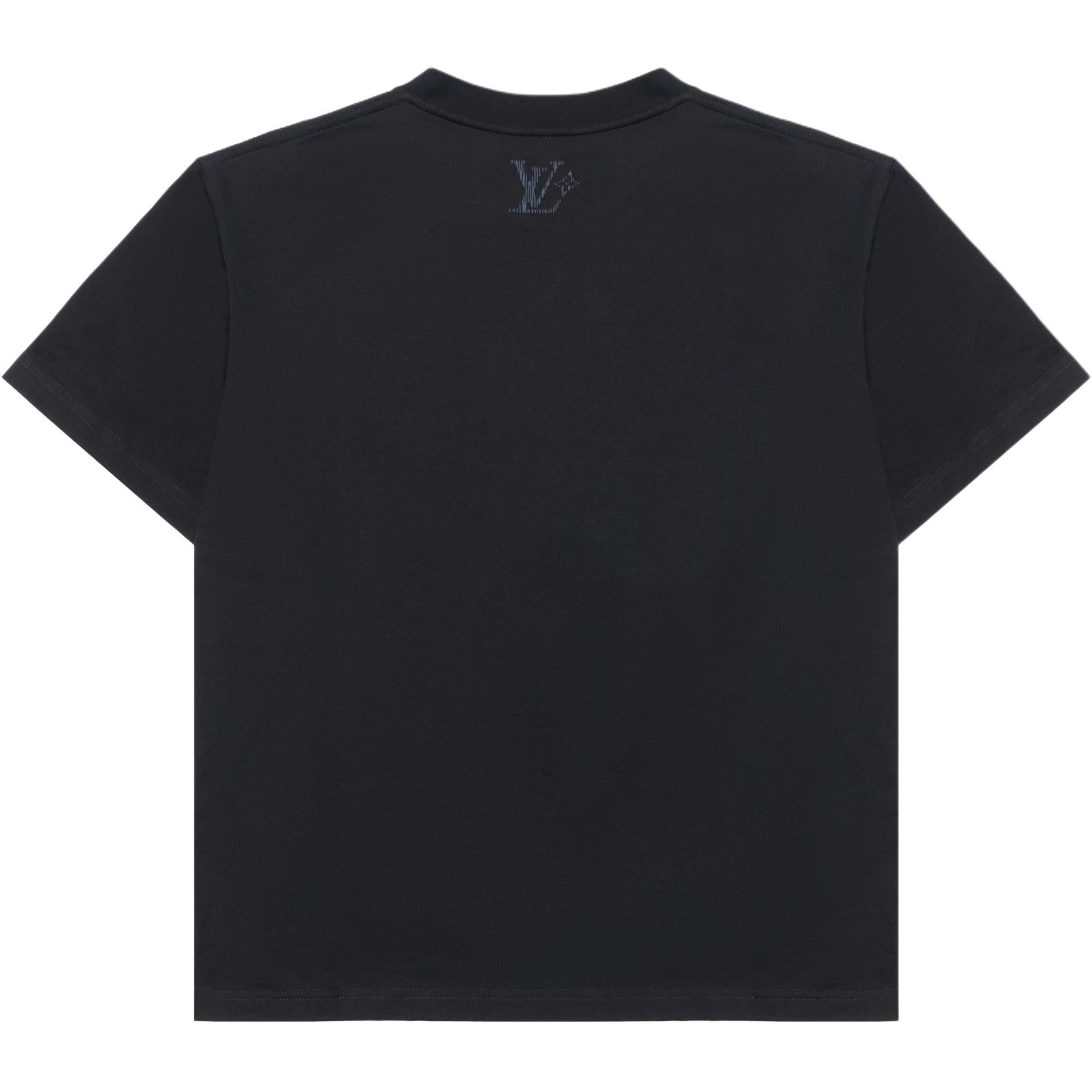 LOUIS VUITTON SS25 Logo Crewneck T-Shirt Black Spring Collection 1AGTSH 圖 3