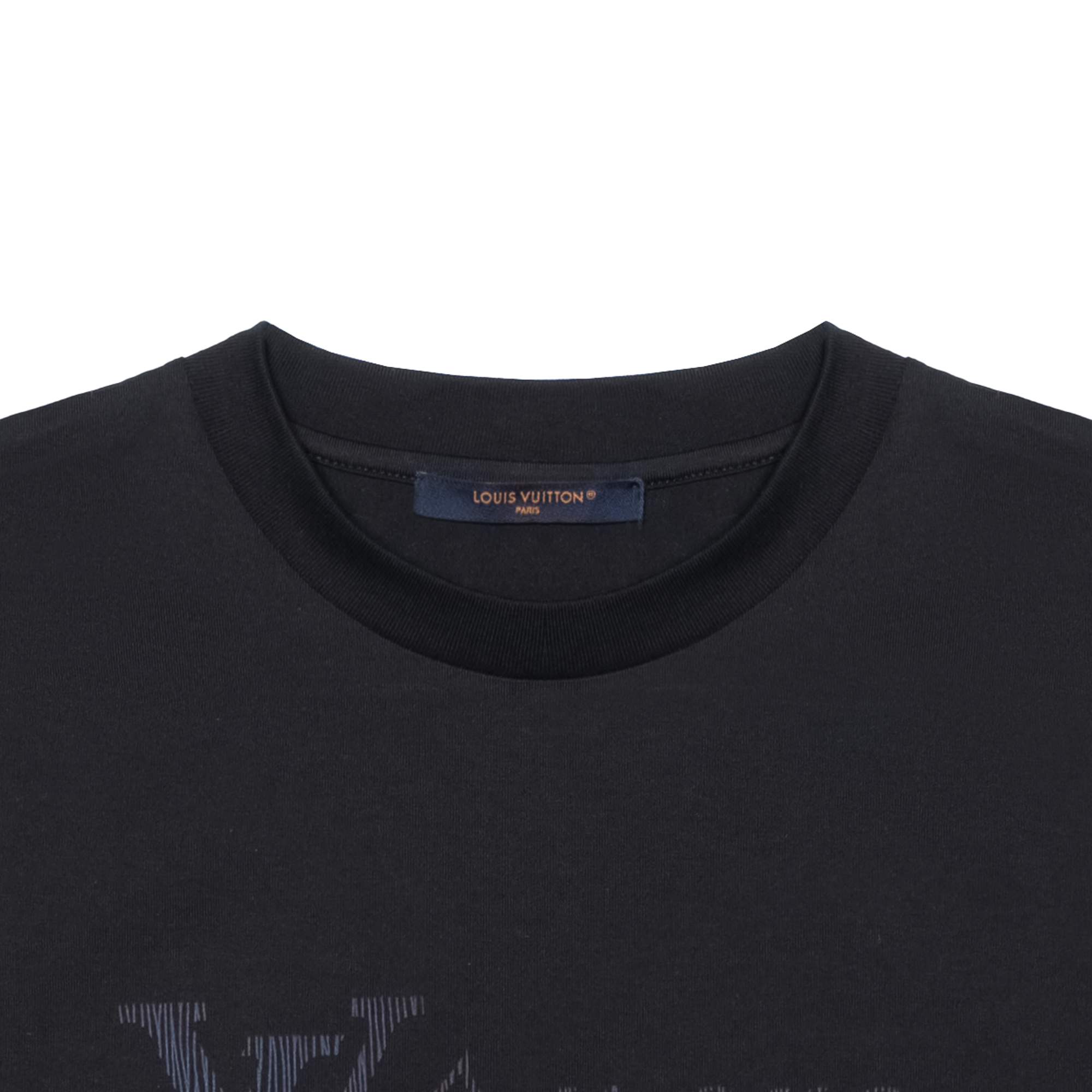 LOUIS VUITTON SS25 Logo Crewneck T-Shirt Black Spring Collection 1AGTSH 圖 9