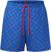 LOUIS VUITTON SS25 Monogram Elastic Waist Drawstring Shorts Blue 1AHVZR LOUIS VUITTON SS25 Monogram Elastic Waist Drawstring Shorts Blue 1AHVZR